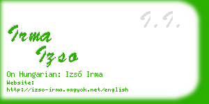 irma izso business card